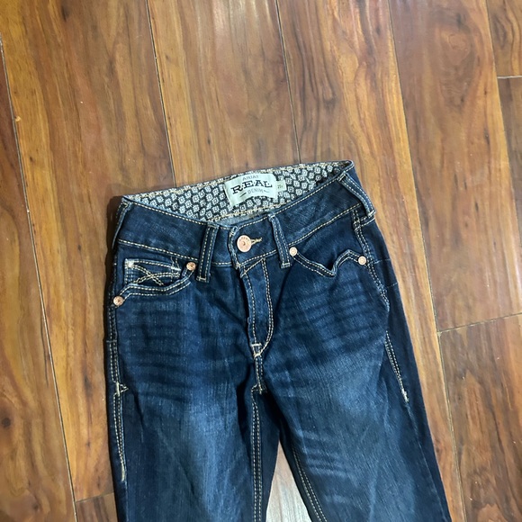 Ariat R.E.A.L. Women's Dark Blue Straight Jeans, size 25 - Picture 3 of 5